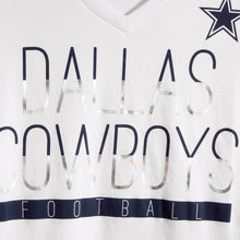 Load image into Gallery viewer, Dallas Cowboys Women's Potts V-Neck T-Shirt - White NFL LADIES V-Neck
