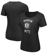 Load image into Gallery viewer, Brooklyn Nets Majestic Women&#39;s The Main Thing T-Shirt - Black NBA Ladies V-Neck
