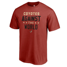 Load image into Gallery viewer, Arizona Coyotes Against The World T-Shirt - Cardinal NHL Guys Tee
