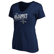 Load image into Gallery viewer, New York Yankees Women&#39;s 2019 Al East Division Champions Locker Room V-Neck T-Shirt - Navy MLB Ladies V-Neck
