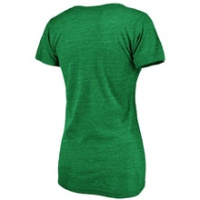 Load image into Gallery viewer, Seattle Mariners Women&#39;s St. Patrick&#39;s Day Celtic Charm Tri-Blend V-Neck T-Shirt - Green MLB Ladies V-Neck
