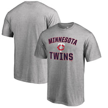 Load image into Gallery viewer, Minnesota Twins Victory Arch T-Shirt - Heathered Gray MLB Guys Tee
