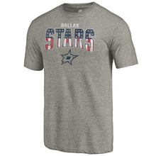 Load image into Gallery viewer, Dallas Stars Freedom Tri-Blend T-Shirt - Heathered Gray NHL Guys Tee
