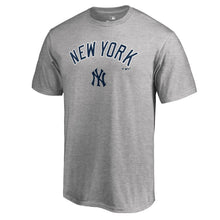 Load image into Gallery viewer, New York Yankees Team Lockup T-Shirt - Heathered Gray MLB Guys Tee
