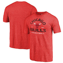 Load image into Gallery viewer, Chicago Bulls Vintage Arch Tri-Blend T-Shirt - Red NBA Guys Tee
