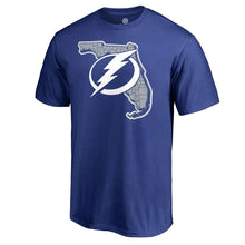 Load image into Gallery viewer, Tampa Bay Lightning State Hometown Collection Local T-Shirt - Blue NHL Guys Tee
