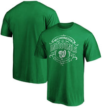 Load image into Gallery viewer, Washington Nationals St. Patrick's Day Tullamore T-Shirt – Green MLB Guys Tee
