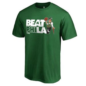 Boston Celtics Majestic 2019 Nba Playoffs Beat Phila T-Shirt - Green NBA Guys Tee