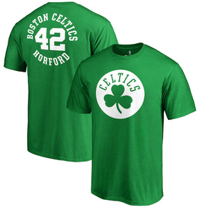 Al Horford Boston Celtics Round About Name & Number T-Shirt - Kelly Green NBA Guys Tee