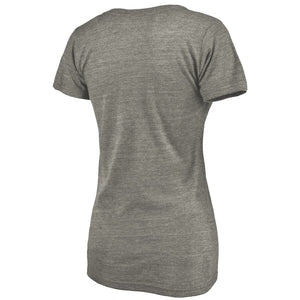 St. Louis Cardinals Women's Cooperstown Collection Forbes Tri-Blend V-Neck T-Shirt - Ash MLB Ladies V-Neck
