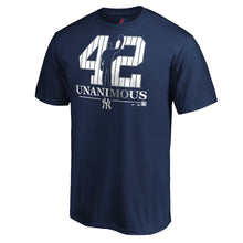 Load image into Gallery viewer, Mariano Rivera New York Yankees Majestic 2019 Hall Of Fame Unanimous T-Shirt - Navy MLB Guys Tee
