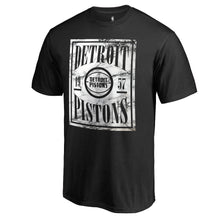 Load image into Gallery viewer, Detroit Pistons Court Vision T-Shirt - Black NBA Guys Tee
