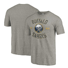 Load image into Gallery viewer, Buffalo Sabres Heritage Tri-Blend T-Shirt - Gray NHL Guys Tee
