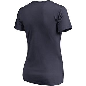Detroit Tigers Women's Plus Size Cooperstown Collection Wahconah V-Neck T-Shirt - Navy MLB Ladies V-Neck