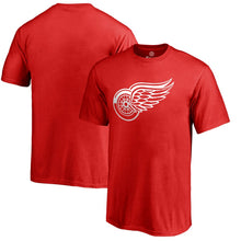 Load image into Gallery viewer, Detroit Red Wings Primary Logo T-Shirt - Red NHL Guys Tee
