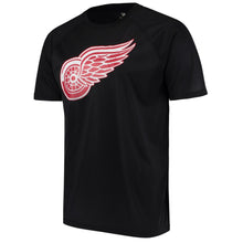 Load image into Gallery viewer, Detroit Red Wings Overtime Raglan T-Shirt - Black NHL Guys Tee
