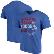 Load image into Gallery viewer, Los Angeles Dodgers Threads Throwback Cooperstown Collection Tri-Blend T-Shirt - Royal MLB Guys Tee

