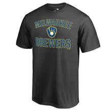 Load image into Gallery viewer, Milwaukee Brewers Core Basics Victory Arch T-Shirt - Heathered Gray MLB Guys Tee
