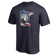 Load image into Gallery viewer, Minnesota Timberwolves Banner State T-Shirt - Navy NBA Guys Tee
