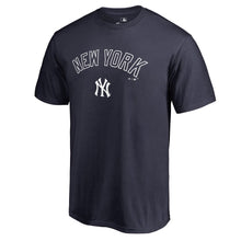 Load image into Gallery viewer, New York Yankees Team Lockup T-Shirt - Navy MLB Guys Tee
