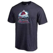 Load image into Gallery viewer, Colorado Avalanche Team Lockup T-Shirt - Navy NHL Guys Tee
