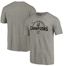 Load image into Gallery viewer, Vegas Golden Knights 2018 Western Conference Champions Boarding Tri-Blend T-Shirt - Heather Gray NHL Guys Tee
