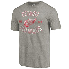 Load image into Gallery viewer, Detroit Red Wings Rinkside Heritage Tri-Blend T-Shirt - Gray NHL Guys Tee
