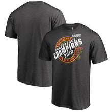 Load image into Gallery viewer, Cleveland Cavaliers 2018 Eastern Conference Champions Keyhole Slogan T-Shirt - Heather Charcoal NBA Guys Tee
