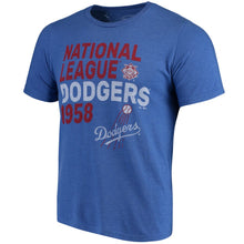 Load image into Gallery viewer, Los Angeles Dodgers Threads Throwback Cooperstown Collection Tri-Blend T-Shirt - Royal MLB Guys Tee
