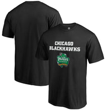 Load image into Gallery viewer, Chicago Blackhawks 2019 Winter Classic Alternate Logo T-Shirt - Black NHL Guys Tee
