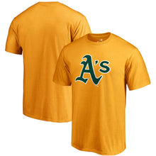 Load image into Gallery viewer, Oakland Athletics Primary Logo T-Shirt - Gold MLB Guys Tee
