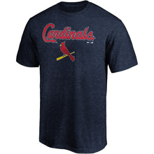 Load image into Gallery viewer, St. Louis Cardinals Majestic Basic T-Shirt - Heathered Navy MLB Guys Tee
