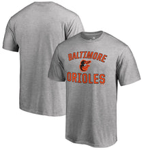 Load image into Gallery viewer, Baltimore Orioles Victory Arch T-Shirt - Heathered Gray MLB Guys Tee
