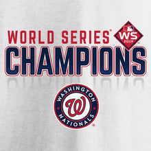 Load image into Gallery viewer, Washington Nationals Women&#39;s 2019 World Series Champions Jersey Roster V-Neck T-Shirt - White MLB Ladies V-Neck
