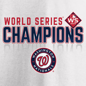 Washington Nationals Women's 2019 World Series Champions Jersey Roster V-Neck T-Shirt - White MLB Ladies V-Neck