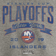 Load image into Gallery viewer, New York Islanders 2019 Stanley Cup Playoffs Bound Buzzer Beater Tri-Blend T-Shirt - Gray NHL Guys Tee
