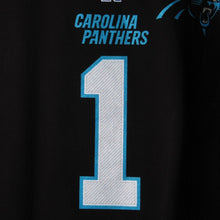 Load image into Gallery viewer, Cam Newton Carolina Panthers Majestic Women's Plus Size Fair Catch Name &amp; Number T-Shirt - Black NFL LADIES V-Neck
