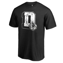 Load image into Gallery viewer, Dallas Mavericks Letterman T-Shirt - Black NBA Guys Tee

