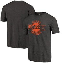 Load image into Gallery viewer, Anaheim Ducks Personalized Insignia Tri-Blend T-Shirt - Black NHL Guys Tee
