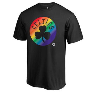 Boston Celtics Team Pride Logo T-Shirt - Black NBA Guys Tee