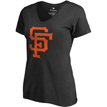 Load image into Gallery viewer, San Francisco Giants Women&#39;s Plus Size Cooperstown Collection Forbes V-Neck T-Shirt - Black MLB Ladies V-Neck
