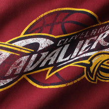 Load image into Gallery viewer, Cleveland Cavaliers Distressed T-Shirt - Wine NBA Guys Tee
