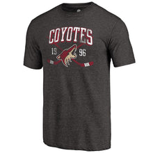 Load image into Gallery viewer, Arizona Coyotes Vintage Collection Line Shift Tri-Blend T-Shirt - Black NHL Guys Tee
