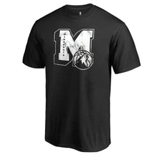 Load image into Gallery viewer, Minnesota Timberwolves Letterman T-Shirt - Black NBA Guys Tee
