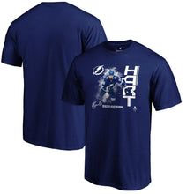 Load image into Gallery viewer, Nikita Kucherov Tampa Bay Lightning 2019 Hart Memorial Trophy Winner T-Shirt - Royal NHL Guys Tee
