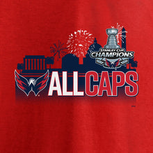 Load image into Gallery viewer, Washington Capitals 2018 Stanley Cup Champions Change On The Fly Celebration T-Shirt - Red NHL Guys Tee
