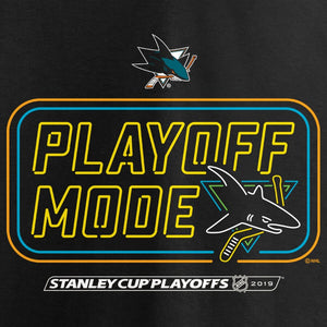 San Jose Sharks 2019 Stanley Cup Playoffs Bound Charging T-Shirt - Black NHL Guys Tee