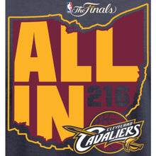 Load image into Gallery viewer, Cleveland Cavaliers 2016 Nba Finals Bound All In T-Shirt - Navy NBA Guys Tee
