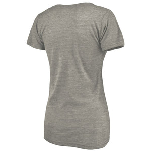 Los Angeles Dodgers Women's Hometown Collection Olde La V-Neck T-Shirt - Ash MLB Ladies V-Neck