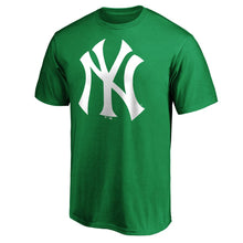 Load image into Gallery viewer, New York Yankees St. Patrick's Day Logo T-Shirt - Kelly Green MLB Guys Tee
